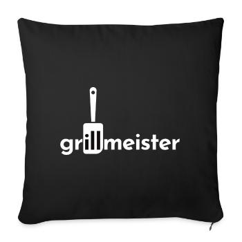 Grillmeister - Sofakissenbezug 45 x 45 cm - Schwarz - Vorne