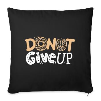 Donut Motivations-Donut - Sofakissenbezug 45 x 45 cm - Schwarz - Vorne