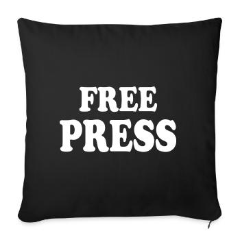 Free press - Housse de coussin décorative 45 x 45 cm - noir - Devant