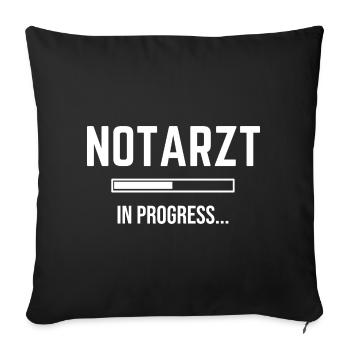 Médecin urgentiste en devenir - Housse de coussin décorative 45 x 45 cm - noir - Devant