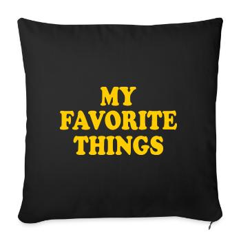 my favorite things - Sofa pillowcase 17,3'' x 17,3'' (45 x 45 cm) - black - Front