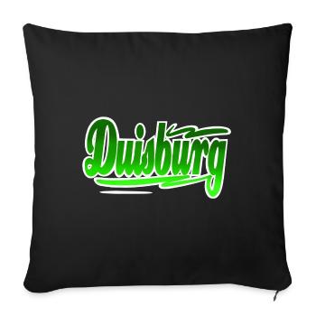 Duisburg - Sofa pillowcase 17,3'' x 17,3'' (45 x 45 cm) - black - Front