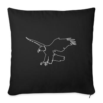 Eagle lineart - Sofa pillowcase 17,3'' x 17,3'' (45 x 45 cm) - black - Front