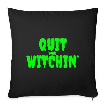 Spooky Green Witching Quit Design - Sofakissenbezug 45 x 45 cm - Schwarz - Vorne