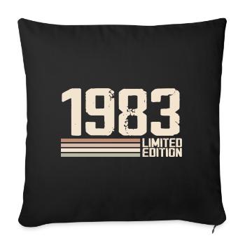 1983 Vintage 1983 Birthday 1983 Retro 1983 - Sofa pillowcase 17,3'' x 17,3'' (45 x 45 cm) - black - Front
