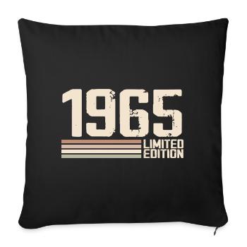 1965 Vintage 1965 Birthday 1965 Retro 1965 - Sofa pillowcase 17,3'' x 17,3'' (45 x 45 cm) - black - Front