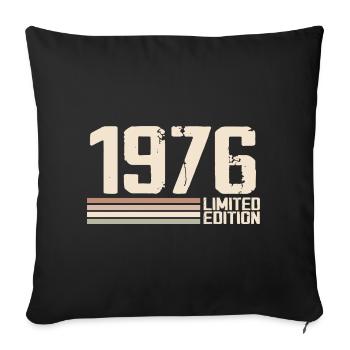 1976 Vintage 1976 Birthday 1976 Retro 1976 - Sofa pillowcase 17,3'' x 17,3'' (45 x 45 cm) - black - Front