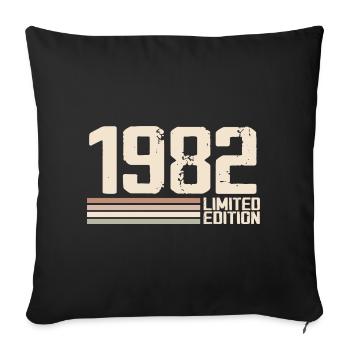 1982 Vintage 1982 Birthday 1982 Retro 1982 - Sofa pillowcase 17,3'' x 17,3'' (45 x 45 cm) - black - Front