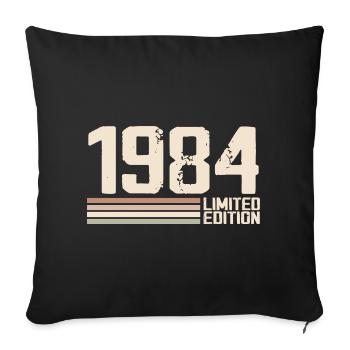 1984 Vintage 1984 Birthday 1984 Retro 1984 - Sofa pillowcase 17,3'' x 17,3'' (45 x 45 cm) - black - Front
