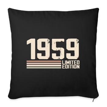 1959 Vintage 1959 Birthday 1959 Retro 1959 - Sofa pillowcase 17,3'' x 17,3'' (45 x 45 cm) - black - Front