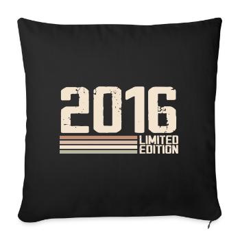 2016 Vintage 2016 Birthday 2016 Retro 2016 - Sofa pillowcase 17,3'' x 17,3'' (45 x 45 cm) - black - Front