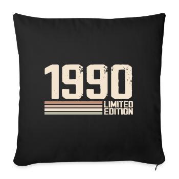 1990 Vintage 1990 Birthday 1990 Retro 1990 - Sofa pillowcase 17,3'' x 17,3'' (45 x 45 cm) - black - Front