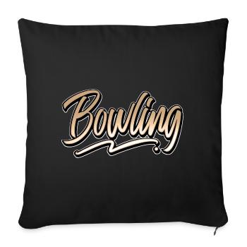 Bowling - Housse de coussin décorative 45 x 45 cm - noir - Devant