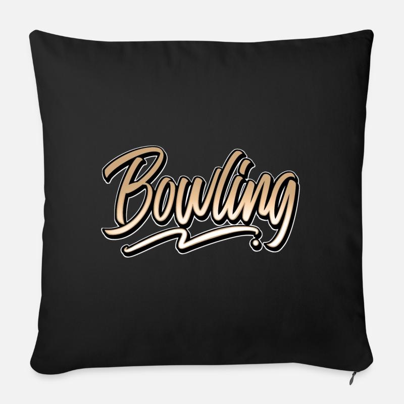 Bowling - Sofakissenbezug 45 x 45 cm - Schwarz