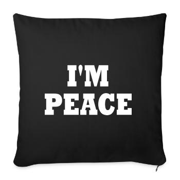 I'm peace - Housse de coussin décorative 45 x 45 cm - noir - Devant