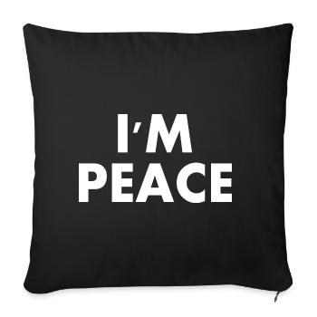 i come in peace i'm peace couple - Sofakissenbezug 45 x 45 cm - Schwarz - Vorne