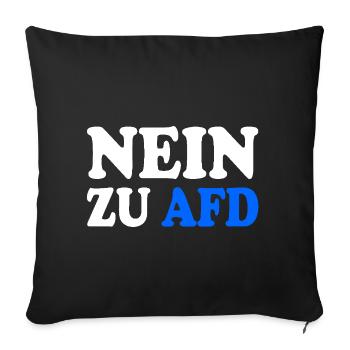 No to afd - Sofa pillowcase 17,3'' x 17,3'' (45 x 45 cm) - black - Front