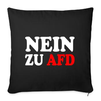 Nein zu afd - Sofakissenbezug 45 x 45 cm - Schwarz - Vorne