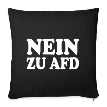 Nein zu afd - Sofakissenbezug 45 x 45 cm - Schwarz - Vorne
