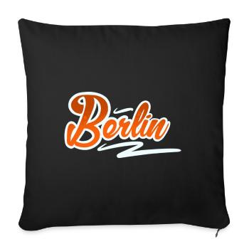 Berlin - Sofa pillowcase 17,3'' x 17,3'' (45 x 45 cm) - black - Front