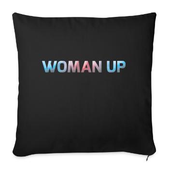 Woman Up - Sofakissenbezug 45 x 45 cm - Schwarz - Vorne