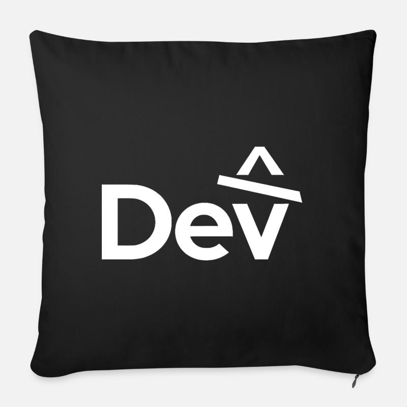 Developer - Dev - Sofakissenbezug 45 x 45 cm - Schwarz