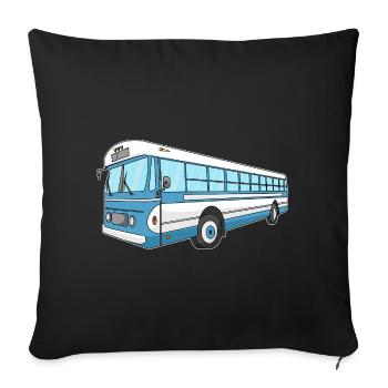 Bus - Sofakissenbezug 45 x 45 cm - Schwarz - Vorne