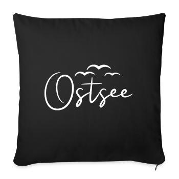 Ostsee Küste Meer - Sofakissenbezug 45 x 45 cm - Schwarz - Vorne
