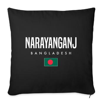 Narayanganj Bangladesh - Sofa pillowcase 17,3'' x 17,3'' (45 x 45 cm) - black - Front