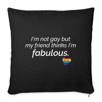 Fabelhafter Freund LGBTQ Stolz Herz Design - Sofakissenbezug 45 x 45 cm - Schwarz - Vorne