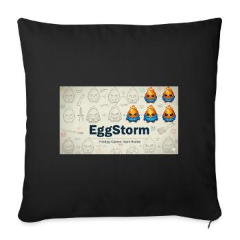 FireEgg Games Team - Sofa pillowcase 17,3'' x 17,3'' (45 x 45 cm) - black - Front