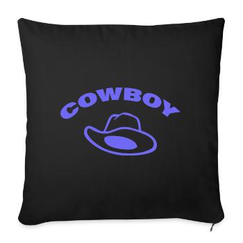 Cowboy - Sofa pillowcase 17,3'' x 17,3'' (45 x 45 cm) - black - Front