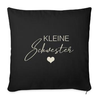 little sister - Sofa pillowcase 17,3'' x 17,3'' (45 x 45 cm) - black - Front