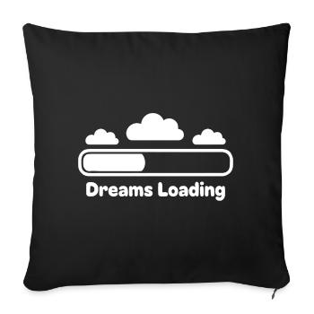Dreams Loading Cloud Progress - Sofa pillowcase 17,3'' x 17,3'' (45 x 45 cm) - black - Front