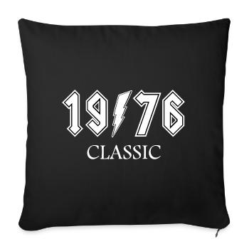 1976 Vintage Rock Design Jubiläum - Sofakissenbezug 45 x 45 cm - Schwarz - Vorne