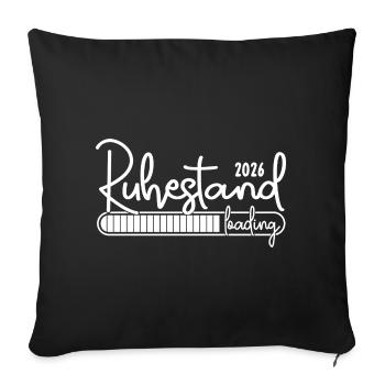 Retirement 2026 – Farewell gift for colleagues - Sofa pillowcase 17,3'' x 17,3'' (45 x 45 cm) - black - Front