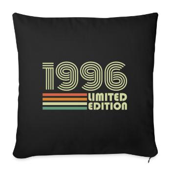 Vintage 1996 Retro 1996 Birthday Gift - Sofa pillowcase 17,3'' x 17,3'' (45 x 45 cm) - black - Front