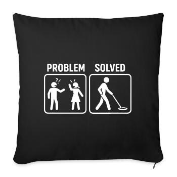 Problème de détection de métaux résolu Conception humoristique - Housse de coussin décorative 45 x 45 cm - noir - Devant