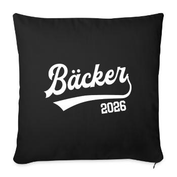 Baker 2026 Apprenticeship Profession Bakery Apprentice - Sofa pillowcase 17,3'' x 17,3'' (45 x 45 cm) - black - Front