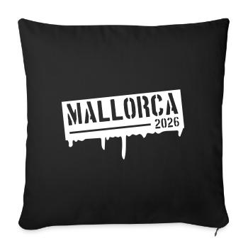 Majorque 2026 - Housse de coussin décorative 45 x 45 cm - noir - Devant