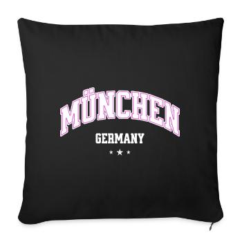 Flair de nœud néon de Munich - Housse de coussin décorative 45 x 45 cm - noir - Devant