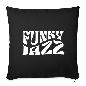 Funky Jazz Music Bold Typography - Sofa pillowcase 17,3'' x 17,3'' (45 x 45 cm) - black - Front