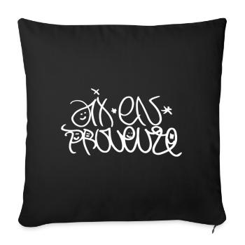 Aix-en-Provence Souvenir T-Shirt Street Art Style - Sofa pillowcase 17,3'' x 17,3'' (45 x 45 cm) - black - Front
