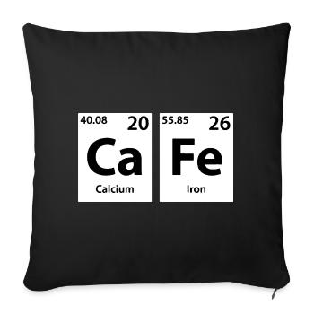 Tableau périodique de la chimie CaFe - Housse de coussin décorative 45 x 45 cm - noir - Devant