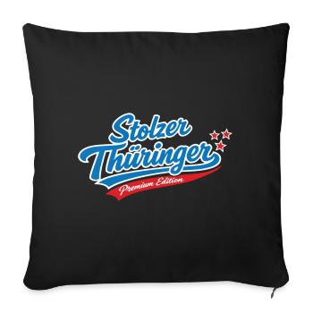 Proud Thuringian Premium Edition - Sofa pillowcase 17,3'' x 17,3'' (45 x 45 cm) - black - Front