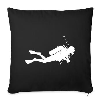 Plongée courte et dégagée - Housse de coussin décorative 45 x 45 cm - noir - Devant
