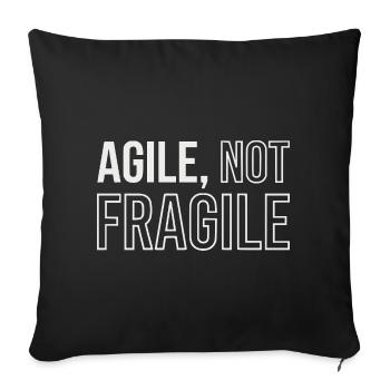 Agile Development, Scrum Coach Hoodie - Sofa pillowcase 17,3'' x 17,3'' (45 x 45 cm) - black - Front