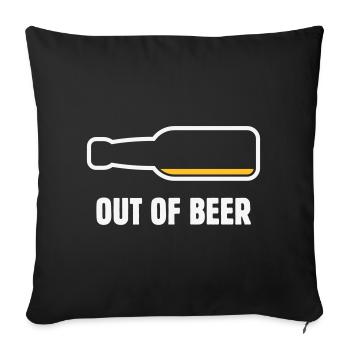 À court de bière (Bière / Bière / Bière / Bière Buveur NEG 2C) - Housse de coussin décorative 45 x 45 cm - noir - Devant