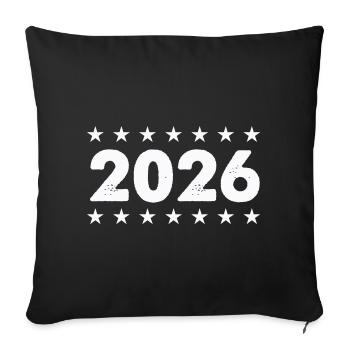 2026 Star Frame - Sofa pillowcase 17,3'' x 17,3'' (45 x 45 cm) - black - Front