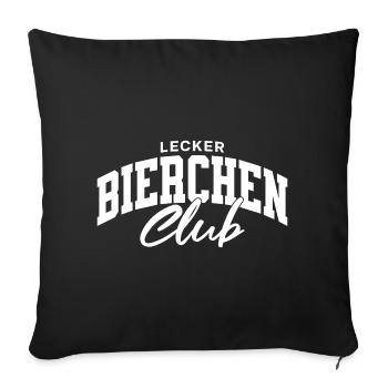 Lecker Bierchen Club - Sofakissenbezug 45 x 45 cm - Schwarz - Vorne